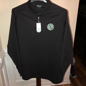NWT Men's Horace Long Sleeve Black Polo